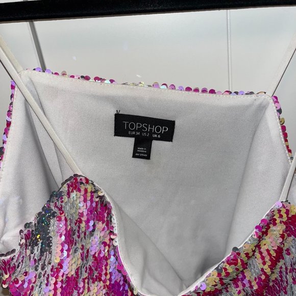 Topshop Sequin Tank Top - Picture 4 of 4